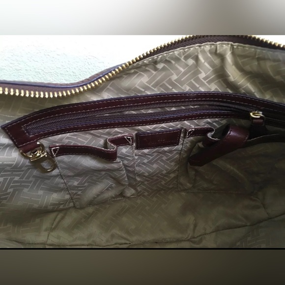 Cole Haan Zip Hobo Dark Aubergine Leather - Aerin B22055 - Picture 9 of 11